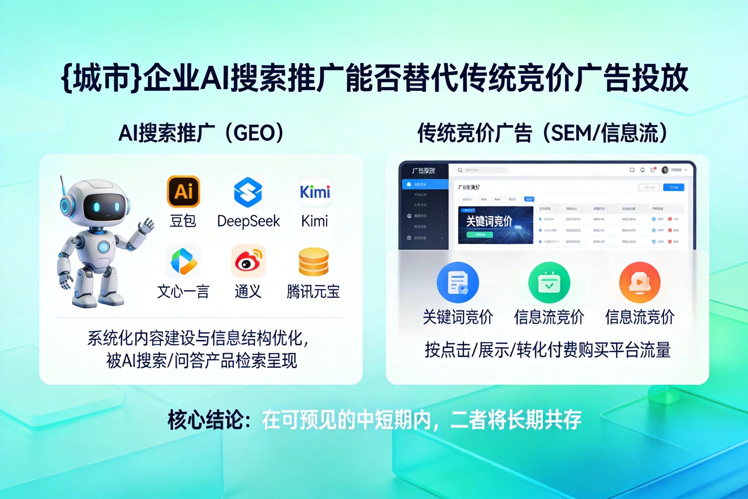 巴彦淖尔企业AI搜索推广能否替代传统竞价广告投放
