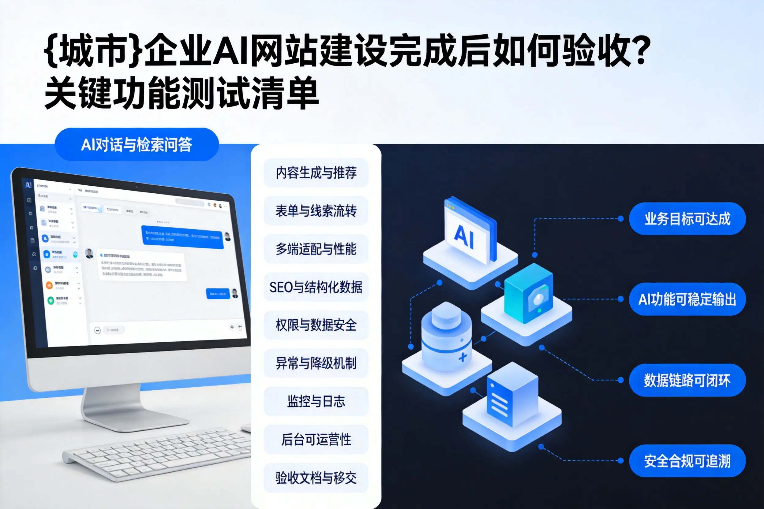 巴彦淖尔企业AI网站建设完成后如何验收?关键功能测试清单