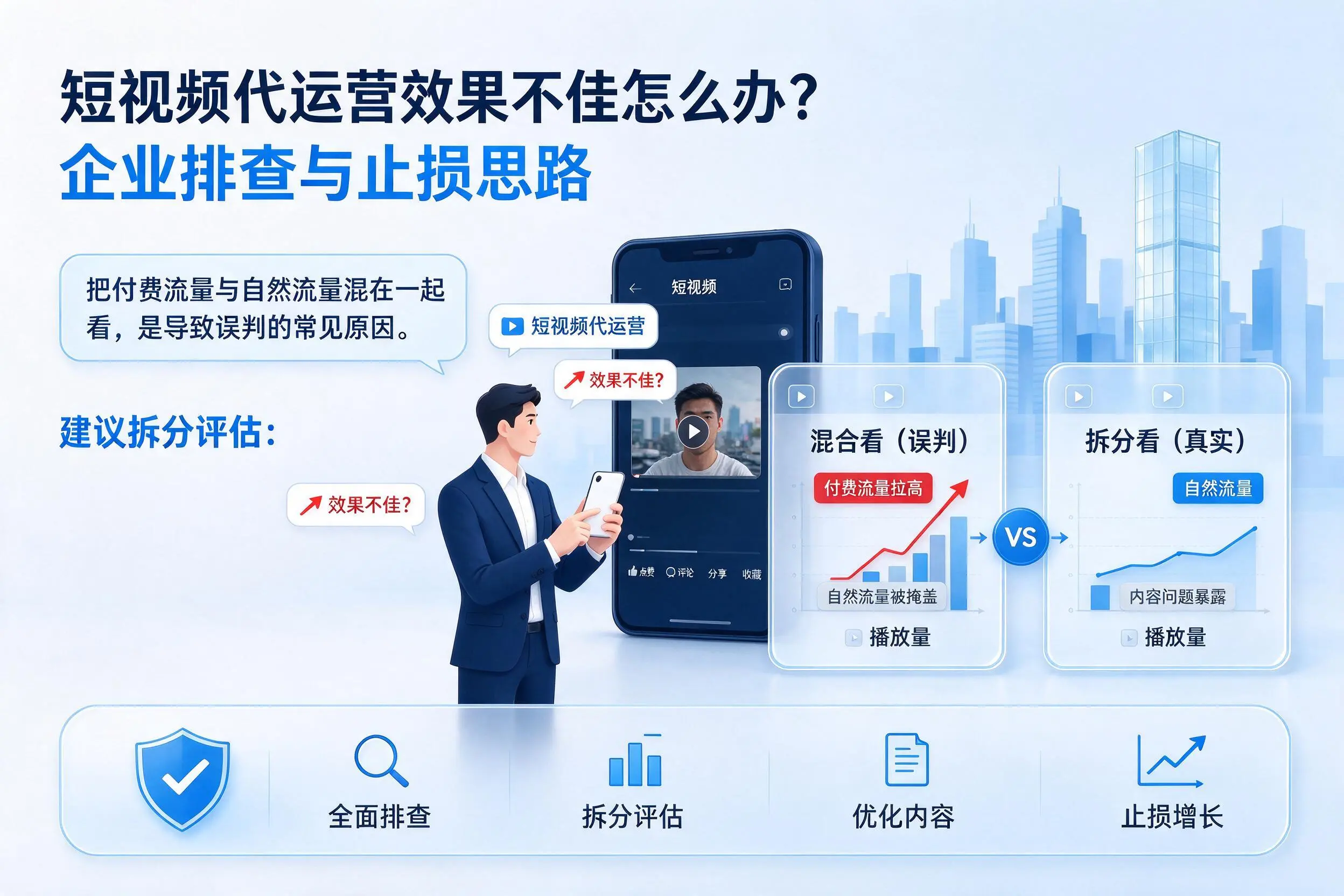 短视频代运营效果不佳怎么办？巴彦淖尔企业排查与止损思路