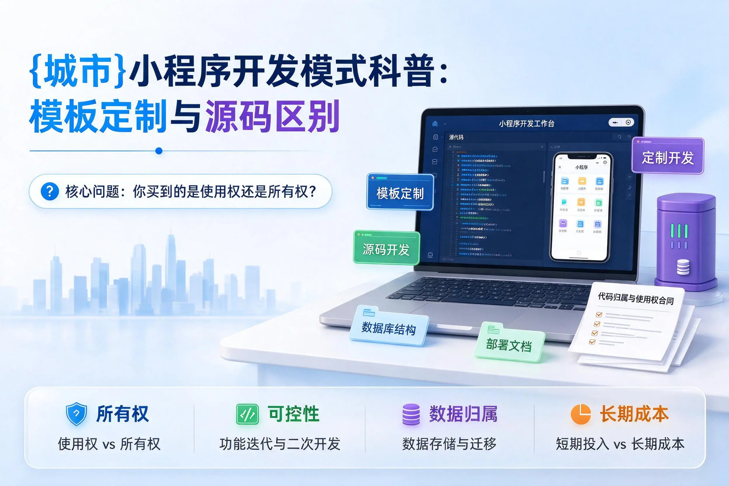 巴彦淖尔小程序开发模式科普：模板定制与源码区别