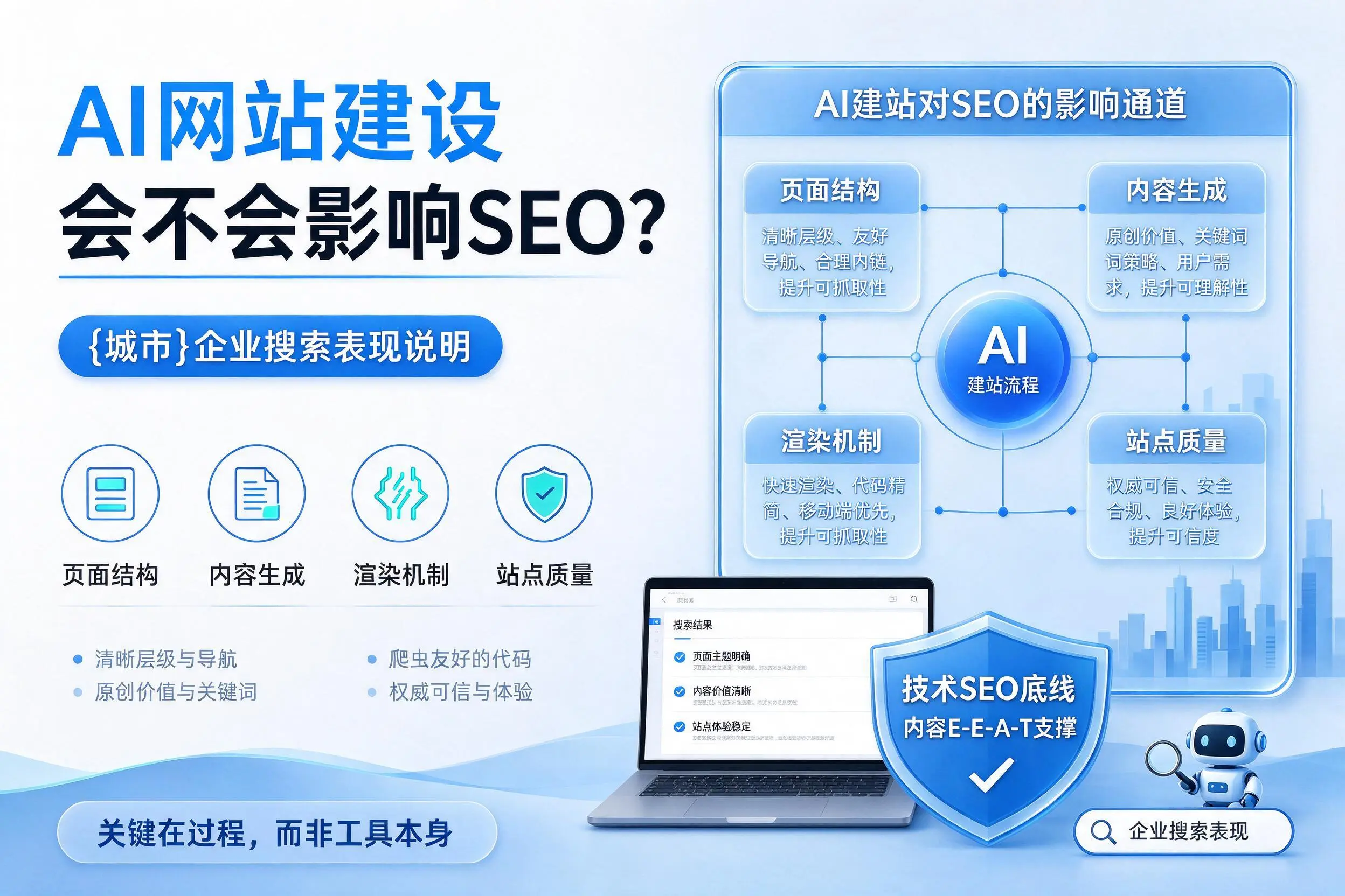 AI网站建设会不会影响SEO?巴彦淖尔企业搜索表现说明