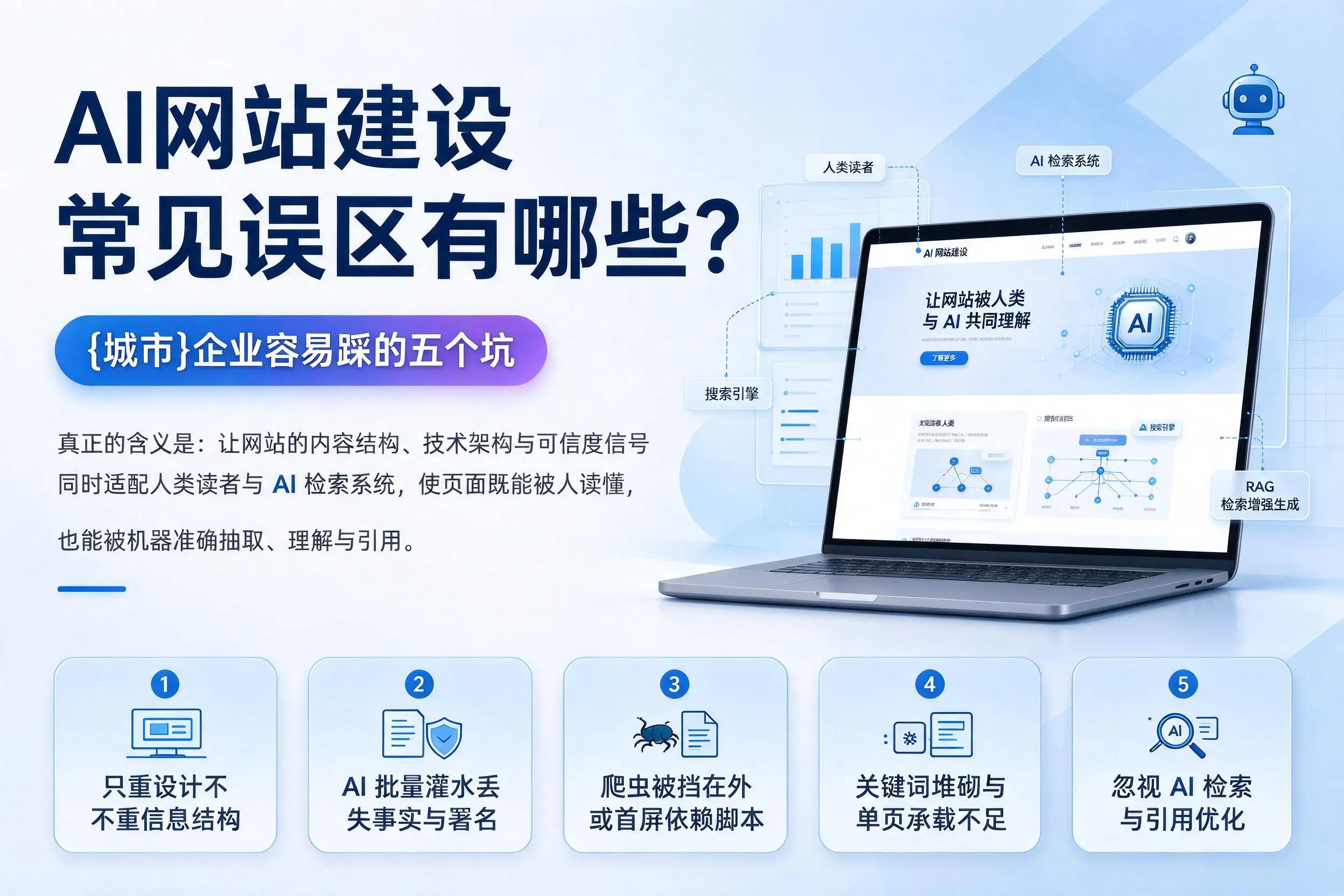 AI网站建设常见误区有哪些？巴彦淖尔企业容易踩的五个坑