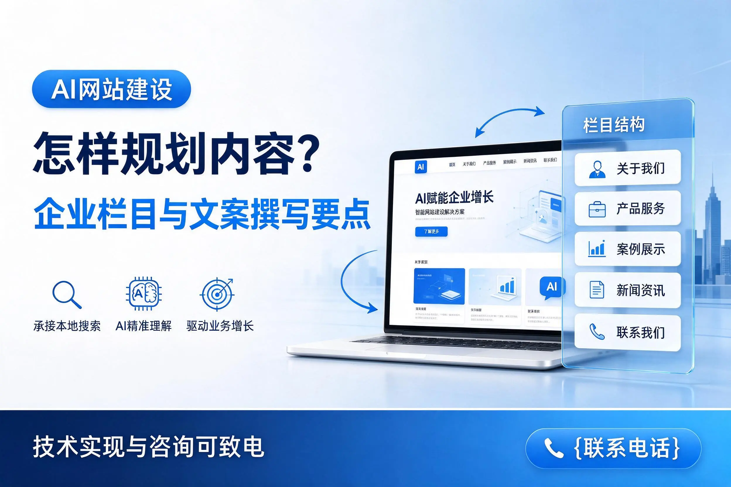 AI网站建设怎样规划内容？巴彦淖尔企业栏目与文案撰写要点