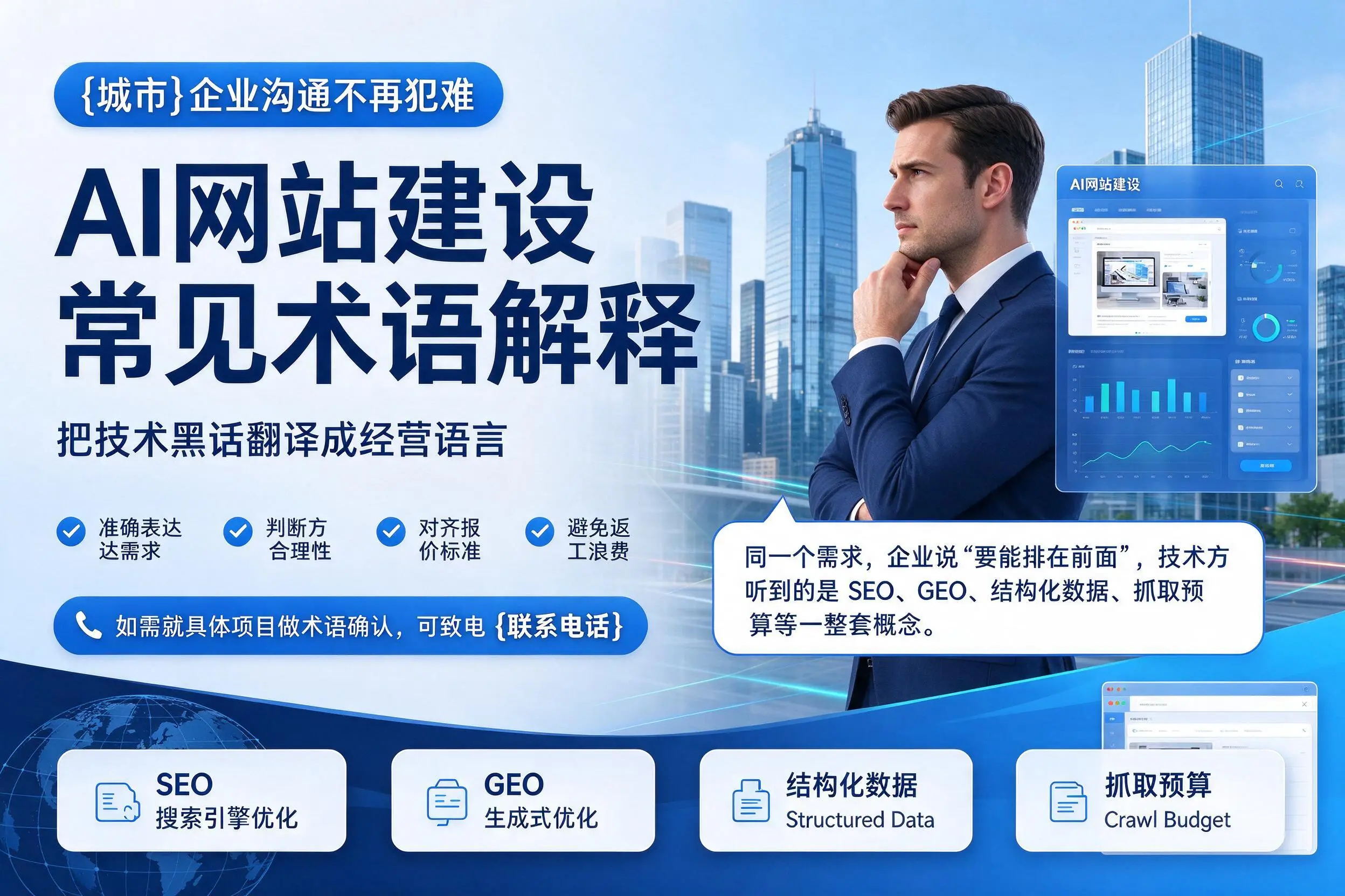 AI网站建设常见术语解释，巴彦淖尔企业沟通不再犯难