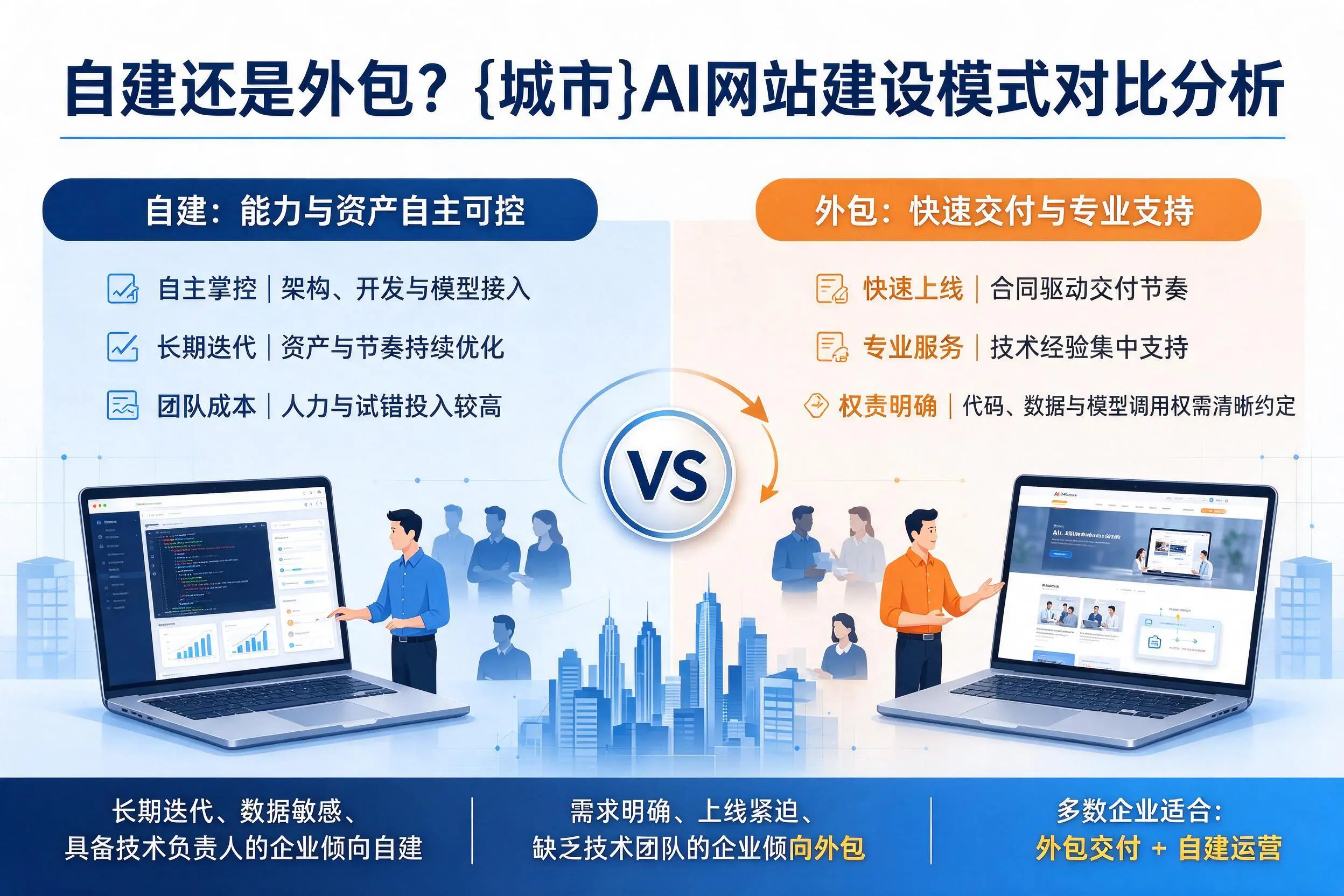 自建还是外包?巴彦淖尔AI网站建设模式对比分析