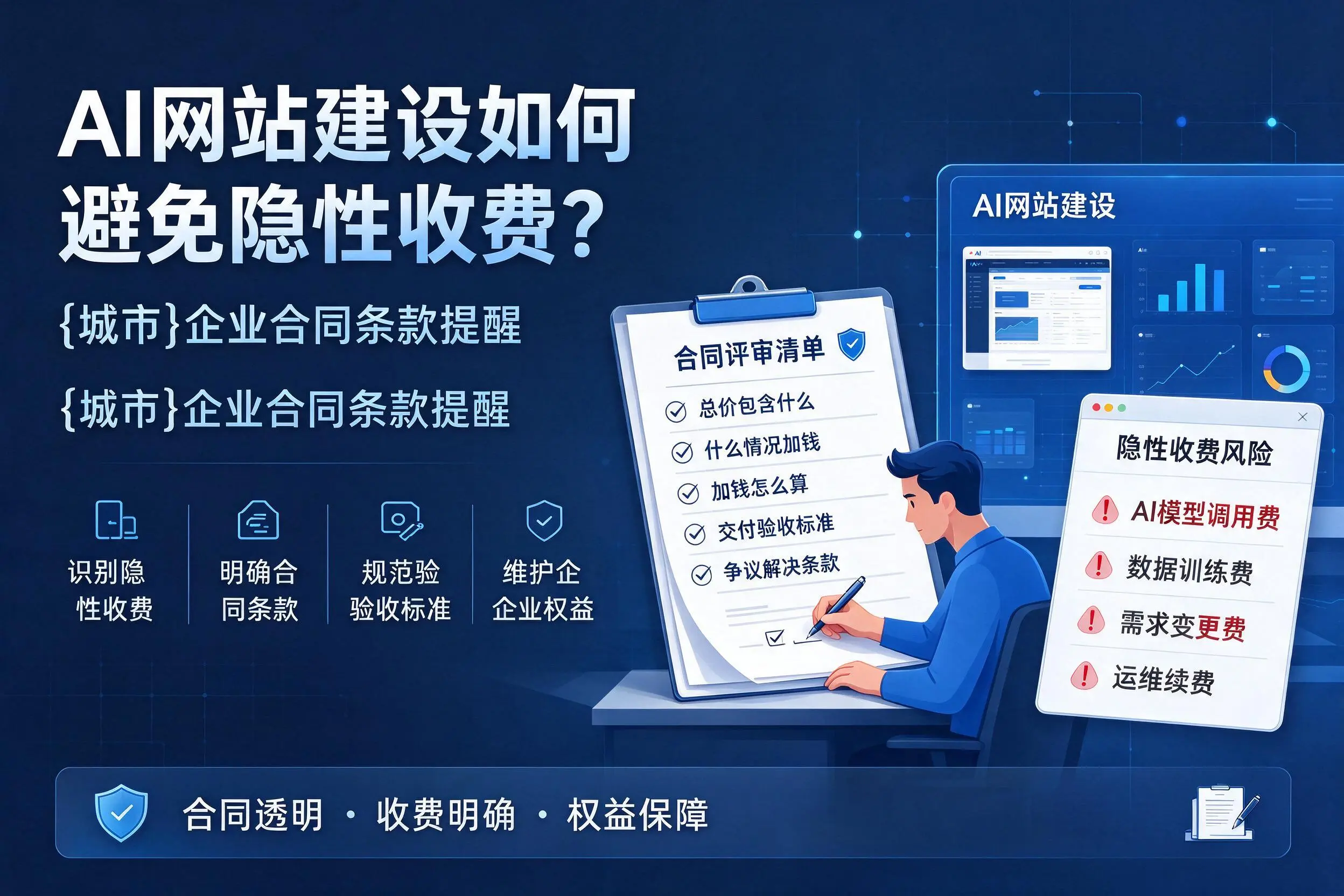 AI网站建设如何避免隐性收费？巴彦淖尔企业合同条款提醒